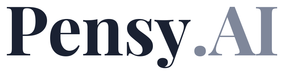 The Pensy.AI wordmark in Playfair Display